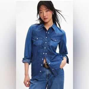 Urban Outfitter BDG Ariella western denim button down shirt